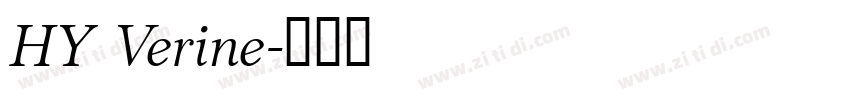 HY Verine字体转换